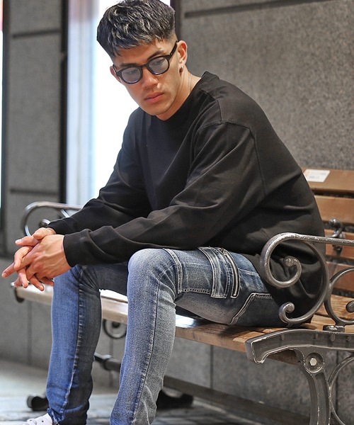 JOKER（ジョーカー）の「【JOKER】オーバーサイズビッグシルエット6色展開長袖Tシャツ/カラーリング無地BIGロンT ペールトーン長袖ビッグtシャツ メンズ 秋服（Tシャツ/カットソー・メンズ・オフホワイト/ブラック/ダークグリーン/ピンク/グレー系その他/ベージュ・M/L/XL）」の12枚目の写真