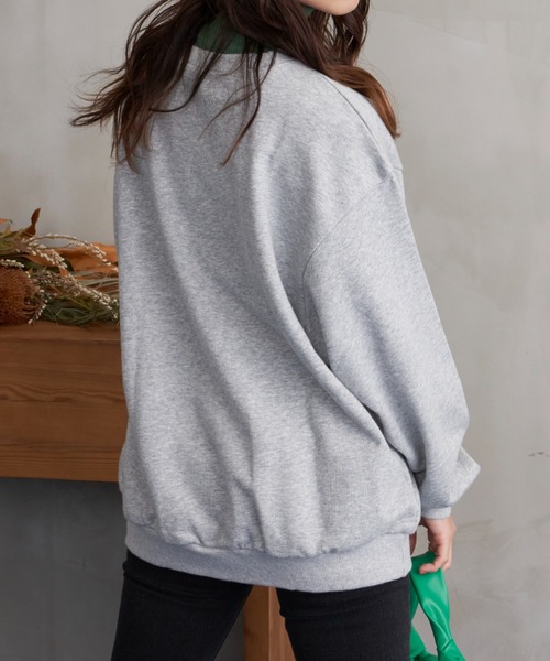 AIC.（エーアイシー）の「ARIZONAロゴプリントビッグ裏毛スウェット（スウェット・レディース・オフホワイト/グレー/チャコールグレー/ネイビー・FREE）」の5枚目の写真