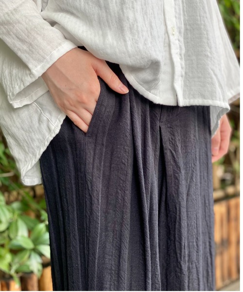 Plantation(プランテーション)の「BIZEN Autumn WAVE D/パンツ(その他パンツ・レディース・ネイビー/ライトグレー/ライトブラウン・M size)」の6枚目の写真