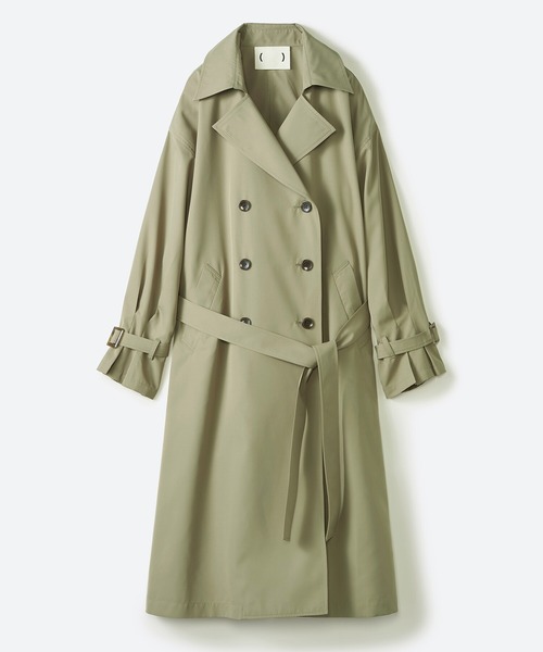 haco!（ハコ）の「どうせ買うなら長い季節楽しめるのがいい！インナーコートも着られるビッグスリーブトレンチコート（トレンチコート・レディース・セージグリーン・1/2）」の20枚目の写真