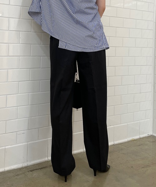 Chico（チコ）の「【LINNEE】スラックスロングパンツ（スラックス・レディース・ブラック/ブラウン/チェック/グレイッシュベージュ・FREE）」の16枚目の写真