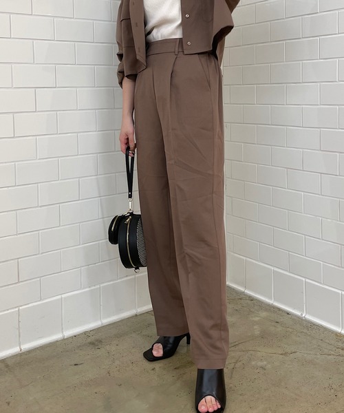 Chico（チコ）の「【LINNEE】スラックスロングパンツ（スラックス・レディース・ブラック/ブラウン/チェック/グレイッシュベージュ・FREE）」の18枚目の写真