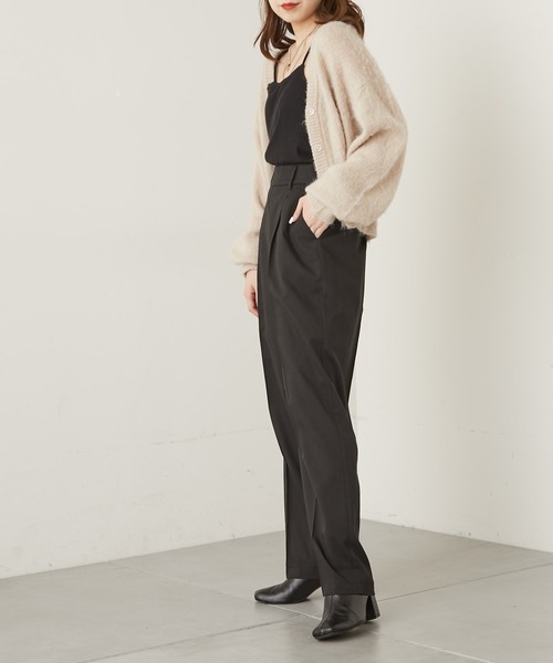 Chico（チコ）の「【LINNEE】スラックスロングパンツ（スラックス・レディース・ブラック/ブラウン/チェック/グレイッシュベージュ・FREE）」の20枚目の写真