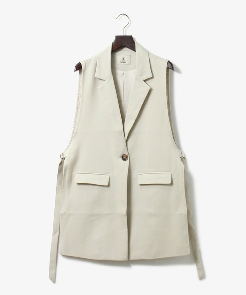 NOMAE(ノーマエ)の「【NOMAE】テーラードジレ(その他アウター・レディース・ホワイト/ブラック/ブラウン系その他・FREE)」の2枚目の写真
