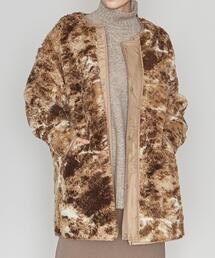 ＜ASTRAET（アストラット）＞ボア ノーカラー ブルゾン