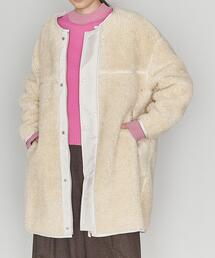 ASTRAET | ＜ASTRAET（アストラット）＞ボア ノーカラー ブルゾン(ノーカラーコート)