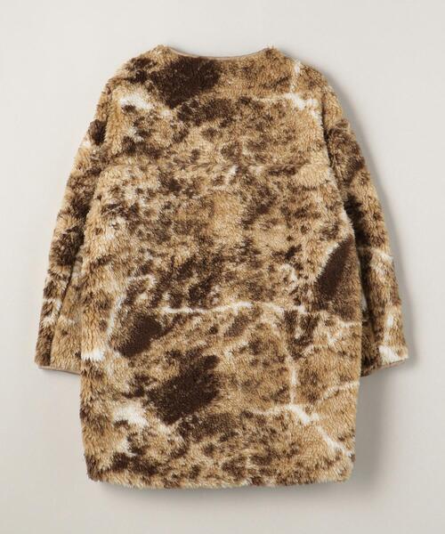 ASTRAET（アストラット）の「＜ASTRAET（アストラット）＞ボア ノーカラー ブルゾン（ノーカラーコート・レディース・ブラウン/オフホワイト・FREE）」の16枚目の写真