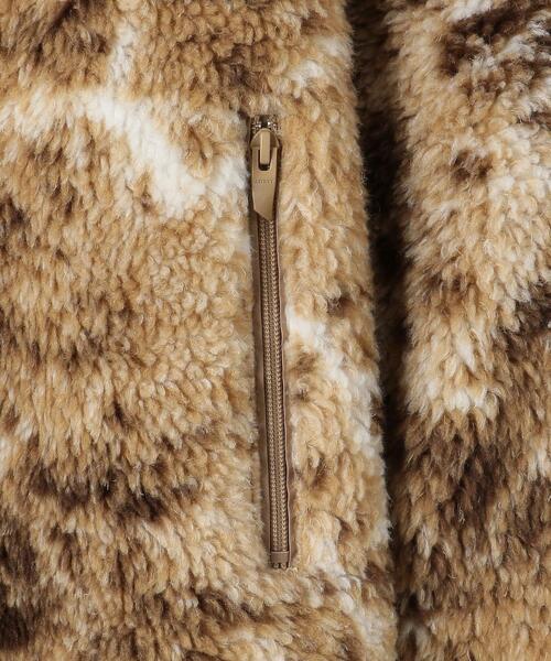 ASTRAET（アストラット）の「＜ASTRAET（アストラット）＞ボア ノーカラー ブルゾン（ノーカラーコート・レディース・ブラウン/オフホワイト・FREE）」の3枚目の写真