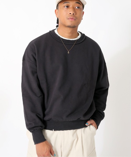 Oriens JOURNAL STANDARD（オリエンス ジャーナルスタンダード）の「Worn Out ダメージスウェット◆（Tシャツ/カットソー・メンズ・ブラック/ネイビー/レッド/グリーン・MEDIUM/LARGE）」の2枚目の写真