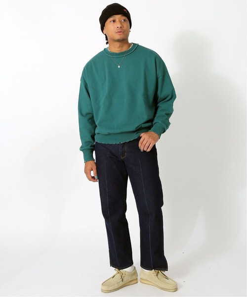 Oriens JOURNAL STANDARD（オリエンス ジャーナルスタンダード）の「Worn Out ダメージスウェット◆（Tシャツ/カットソー・メンズ・ブラック/ネイビー/レッド/グリーン・MEDIUM/LARGE）」の10枚目の写真