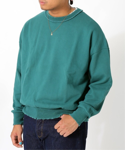 Oriens JOURNAL STANDARD（オリエンス ジャーナルスタンダード）の「Worn Out ダメージスウェット◆（Tシャツ/カットソー・メンズ・ブラック/ネイビー/レッド/グリーン・MEDIUM/LARGE）」の21枚目の写真