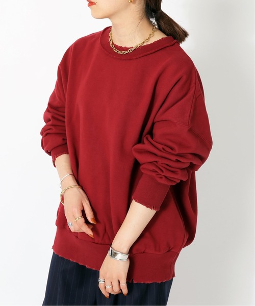 Oriens JOURNAL STANDARD（オリエンス ジャーナルスタンダード）の「Worn Out ダメージスウェット◆（Tシャツ/カットソー・メンズ・ブラック/ネイビー/レッド/グリーン・MEDIUM/LARGE）」の7枚目の写真