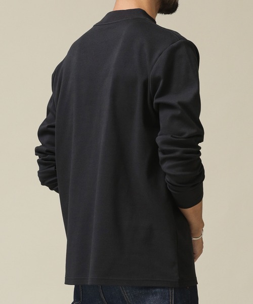 NANO universe(ナノユニバース)の「Anti SmellモックネックロングスリーブTシャツ(Tシャツ/カットソー・メンズ・ブラック/ホワイト/グレー・L/S/M/XL)」の4枚目の写真