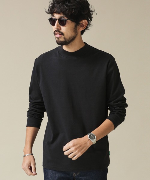 NANO universe(ナノユニバース)の「Anti SmellモックネックロングスリーブTシャツ(Tシャツ/カットソー・メンズ・ブラック/ホワイト/グレー・L/S/M/XL)」の11枚目の写真