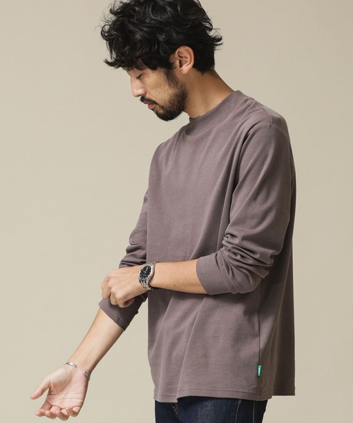 NANO universe(ナノユニバース)の「Anti SmellモックネックロングスリーブTシャツ(Tシャツ/カットソー・メンズ・ブラック/ホワイト/グレー・L/S/M/XL)」の13枚目の写真