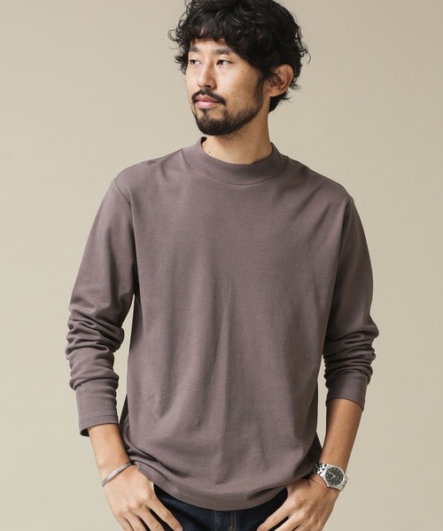 NANO universe(ナノユニバース)の「Anti SmellモックネックロングスリーブTシャツ(Tシャツ/カットソー・メンズ・ブラック/ホワイト/グレー・L/S/M/XL)」の14枚目の写真