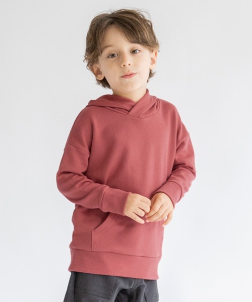 BRANSHES(ブランシェス)の「【カラバリ】裏毛パーカー(パーカー・キッズ・ブラウン/ブルー/アイボリー/ブラック/エンジ・110/130/150/100/120/140)」の5枚目の写真