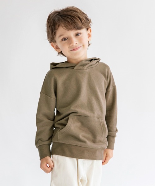 BRANSHES(ブランシェス)の「【カラバリ】裏毛パーカー(パーカー・キッズ・ブラウン/ブルー/アイボリー/ブラック/エンジ・110/130/150/100/120/140)」の1枚目の写真