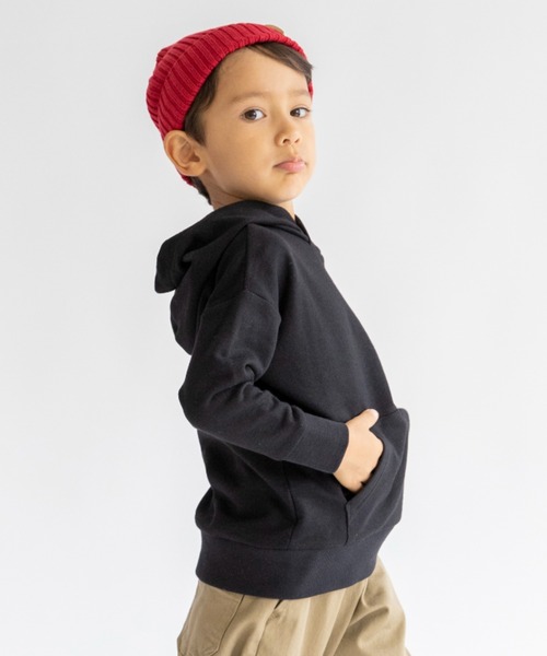 BRANSHES(ブランシェス)の「【カラバリ】裏毛パーカー(パーカー・キッズ・ブラウン/ブルー/アイボリー/ブラック/エンジ・110/130/150/100/120/140)」の3枚目の写真