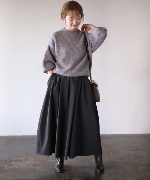 ♡スローブイエナ　ロングスリーブニットプルオーバー SLOBE IENA（スローブイエナ）の「《追加2》French wool畦ハーフジップ