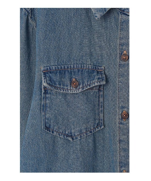 STYLE DELI（スタイルデリ）の「ベーシックデニムシャツ（シャツ/ブラウス・レディース・ブルー・MEDIUM）」の16枚目の写真