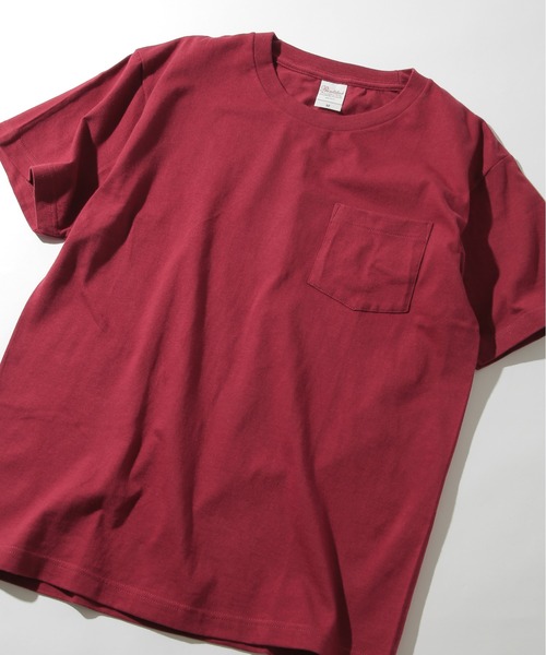 Printstar（プリントスター）の「【Printstar】5.6オンス プレミアムコットン ヘビーウェイトポケットTシャツ シンプル半袖無地T ベーシック  00109（Tシャツ/カットソー・メンズ・ブラック/バーガンディー/オレンジ/グレー/ホワイト/ネイビー/カーキ・MEDIUM/SMALL/X-LARGE/LARGE）」の6枚目の写真