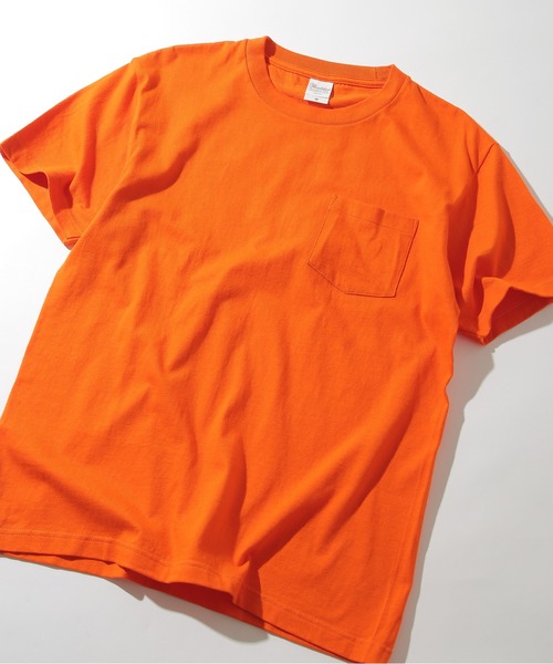 Printstar（プリントスター）の「【Printstar】5.6オンス プレミアムコットン ヘビーウェイトポケットTシャツ シンプル半袖無地T ベーシック  00109（Tシャツ/カットソー・メンズ・ブラック/バーガンディー/オレンジ/グレー/ホワイト/ネイビー/カーキ・MEDIUM/SMALL/X-LARGE/LARGE）」の7枚目の写真
