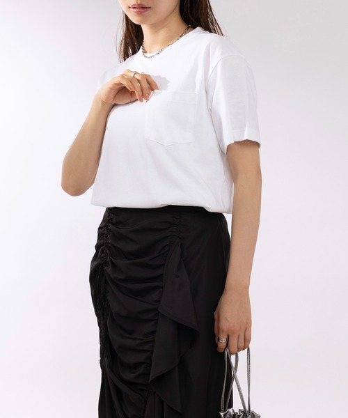 Printstar（プリントスター）の「【Printstar】5.6オンス プレミアムコットン ヘビーウェイトポケットTシャツ シンプル半袖無地T ベーシック  00109（Tシャツ/カットソー・メンズ・ブラック/バーガンディー/オレンジ/グレー/ホワイト/ネイビー/カーキ・MEDIUM/SMALL/X-LARGE/LARGE）」の19枚目の写真