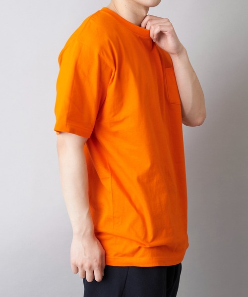 Printstar（プリントスター）の「【Printstar】5.6オンス プレミアムコットン ヘビーウェイトポケットTシャツ シンプル半袖無地T ベーシック  00109（Tシャツ/カットソー・メンズ・ブラック/バーガンディー/オレンジ/グレー/ホワイト/ネイビー/カーキ・MEDIUM/SMALL/X-LARGE/LARGE）」の16枚目の写真