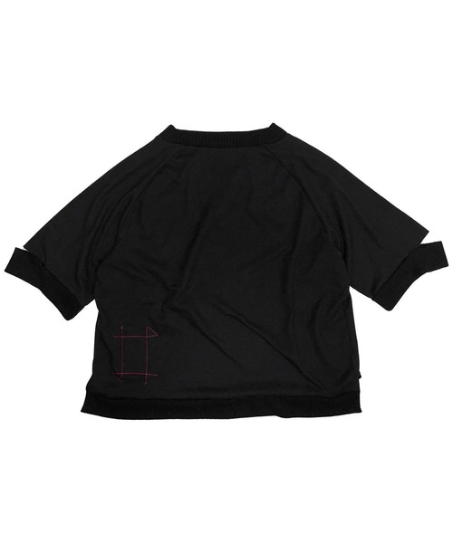BURNOUT(バーンアウト)の「【BURNOUT】4/3スリーブVネック ニット(Tシャツ/カットソー・メンズ・ブラック・M/L)」の5枚目の写真