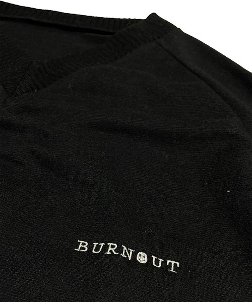 BURNOUT(バーンアウト)の「【BURNOUT】4/3スリーブVネック ニット(Tシャツ/カットソー・メンズ・ブラック・M/L)」の8枚目の写真