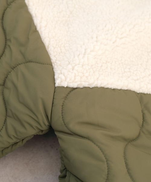 ＡＮＤＪ（アンドジェイ）の「ボア切替キルティングノーカラーコート（ダウンジャケット/コート・レディース・カーキ/モカ・M）」の15枚目の写真