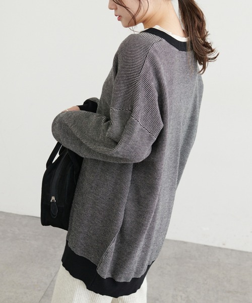 PUAL CE CIN（ピュアルセシン）の「【Du noir】ジャガードニットカーディガン（カーディガン/ボレロ・レディース・グリーン系その他/ブラック系その他・FREE）」の8枚目の写真