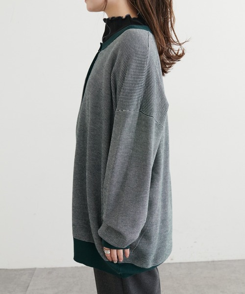 PUAL CE CIN（ピュアルセシン）の「【Du noir】ジャガードニットカーディガン（カーディガン/ボレロ・レディース・グリーン系その他/ブラック系その他・FREE）」の11枚目の写真