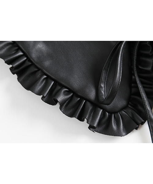 c.u.l】レザーフリル付け襟 cula307（付け襟）｜c.u.l（シーユーエル