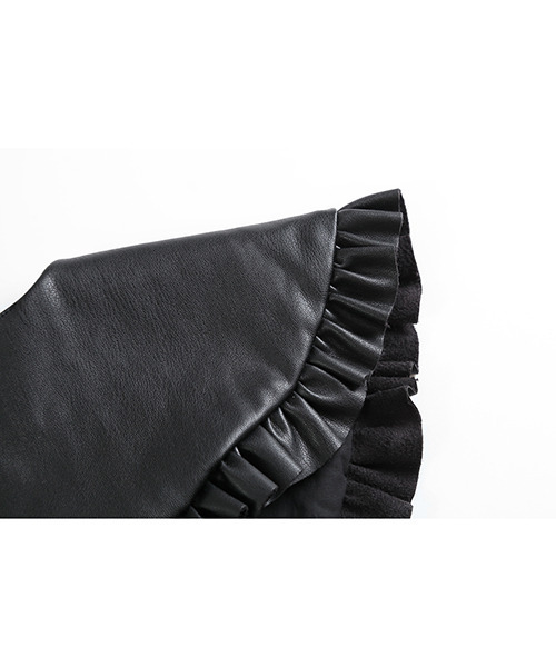 c.u.l】レザーフリル付け襟 cula307（付け襟）｜c.u.l（シーユーエル