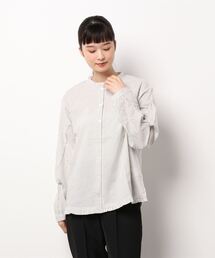 Samansa Mos2 | フリル襟前開きブラウス(シャツ/ブラウス)