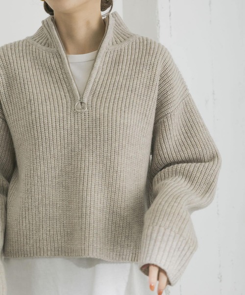 URBAN RESEARCH（アーバンリサーチ）の「ZIPニットコーディネートセットプルオーバー（ニット/セーター・レディース・ライトベージュ/イエロー/ブラック系その他/パープル・FREE）」の11枚目の写真