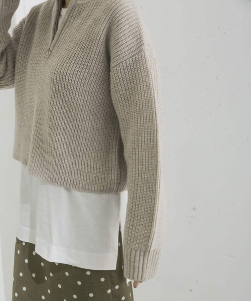 URBAN RESEARCH（アーバンリサーチ）の「ZIPニットコーディネートセットプルオーバー（ニット/セーター・レディース・ライトベージュ/イエロー/ブラック系その他/パープル・FREE）」の16枚目の写真