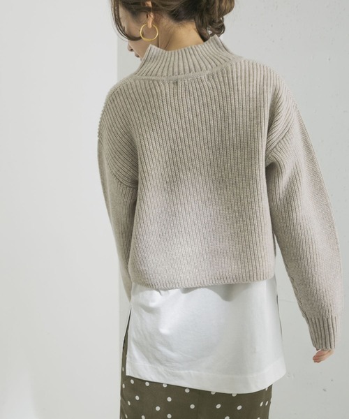 URBAN RESEARCH（アーバンリサーチ）の「ZIPニットコーディネートセットプルオーバー（ニット/セーター・レディース・ライトベージュ/イエロー/ブラック系その他/パープル・FREE）」の7枚目の写真