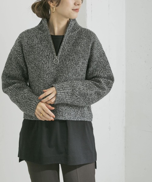 URBAN RESEARCH（アーバンリサーチ）の「ZIPニットコーディネートセットプルオーバー（ニット/セーター・レディース・ライトベージュ/イエロー/ブラック系その他/パープル・FREE）」の17枚目の写真