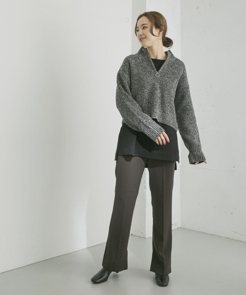 URBAN RESEARCH（アーバンリサーチ）の「ZIPニットコーディネートセットプルオーバー（ニット/セーター・レディース・ライトベージュ/イエロー/ブラック系その他/パープル・FREE）」の22枚目の写真