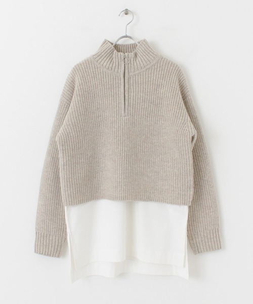 URBAN RESEARCH（アーバンリサーチ）の「ZIPニットコーディネートセットプルオーバー（ニット/セーター・レディース・ライトベージュ/イエロー/ブラック系その他/パープル・FREE）」の9枚目の写真