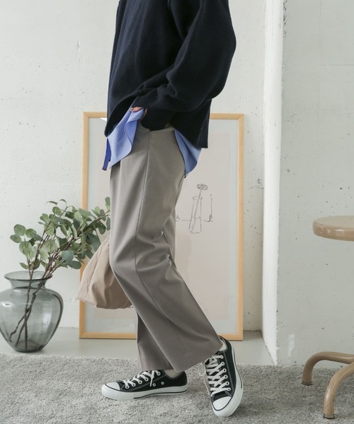 URBAN RESEARCH DOORS（アーバンリサーチドアーズ）の「ツイルストレートイージーパンツ（その他パンツ・レディース・ライトグレー/ブラック・38/36）」の5枚目の写真