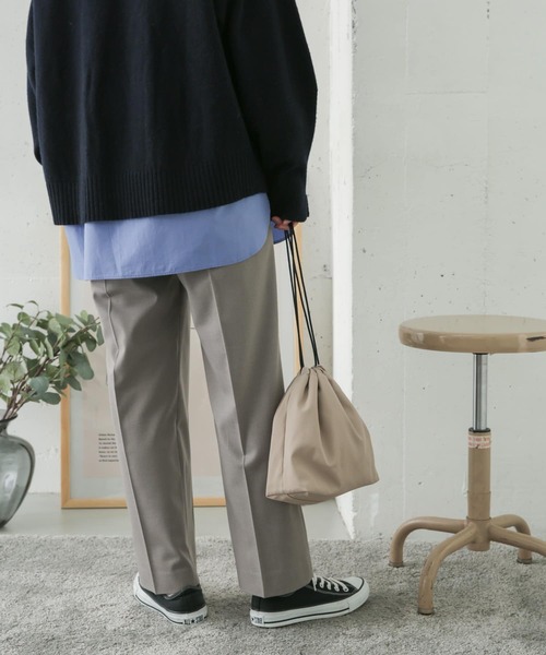 URBAN RESEARCH DOORS（アーバンリサーチドアーズ）の「ツイルストレートイージーパンツ（その他パンツ・レディース・ライトグレー/ブラック・38/36）」の6枚目の写真