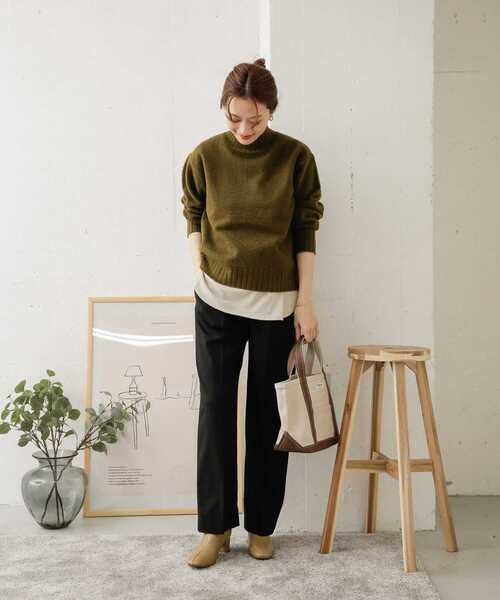 URBAN RESEARCH DOORS（アーバンリサーチドアーズ）の「ツイルストレートイージーパンツ（その他パンツ・レディース・ライトグレー/ブラック・38/36）」の19枚目の写真