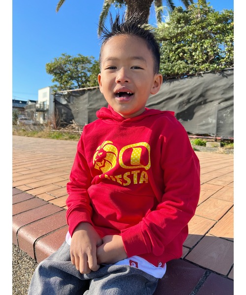 NESTA BRAND(ネスタブランド)の「NESTA KIDS(ネスタキッズ) / スターロゴパーカー(パーカー・キッズ・ブラック/レッド・150/130/120/140)」の14枚目の写真