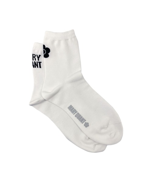 MARY QUANT(マリークワント)の「アシンメトリーロゴ ソックス(ソックス/靴下・レディース・ピンク/ブラック/ブルー/ホワイト/グリーン/テラコッタ・FREE)」の2枚目の写真