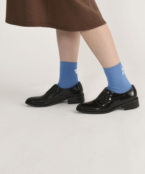 MARY QUANT(マリークワント)の「アシンメトリーロゴ ソックス(ソックス/靴下・レディース・ピンク/ブラック/ブルー/ホワイト/グリーン/テラコッタ・FREE)」の13枚目の写真