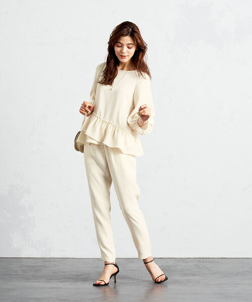 NOLLEY’S Sophi(ノーリーズソフィ)の「◇【WEB限定】テーパードパンツ(その他パンツ・レディース・オフホワイト/ブラック/グレイッシュベージュ/ネイビー・36/38/40)」の19枚目の写真